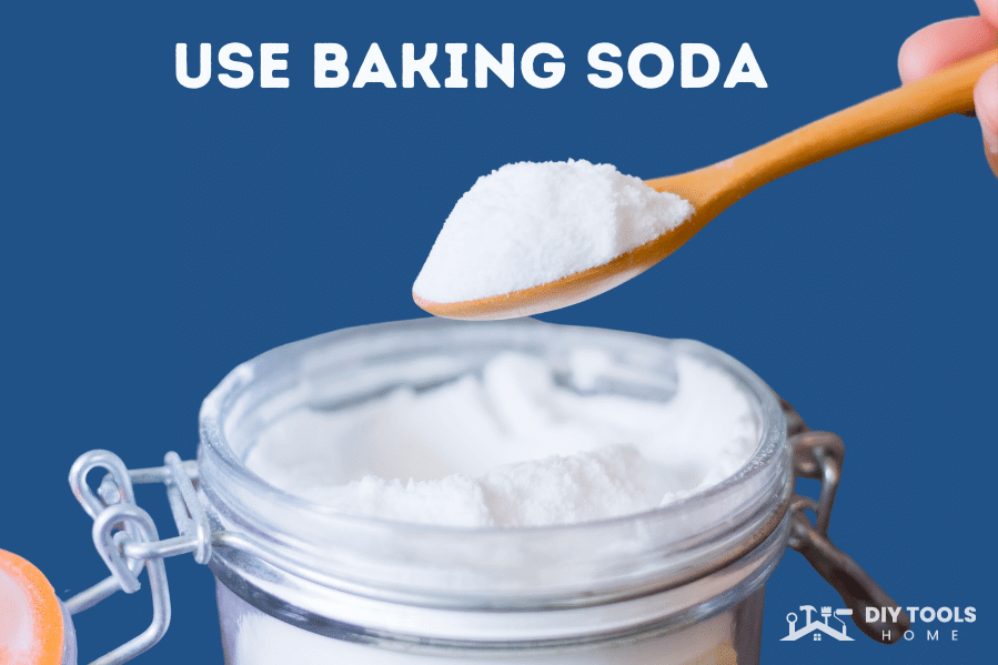 use baking soda to remove wood glue